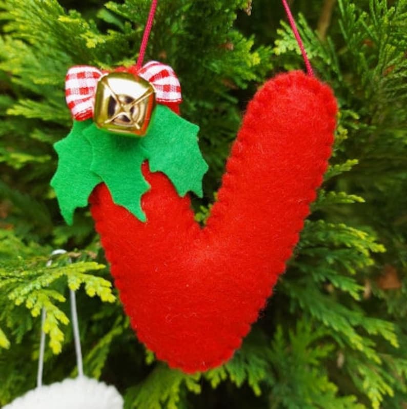 Felt Letters Christmas Tree Ornaments Christmas Letters with Etsy