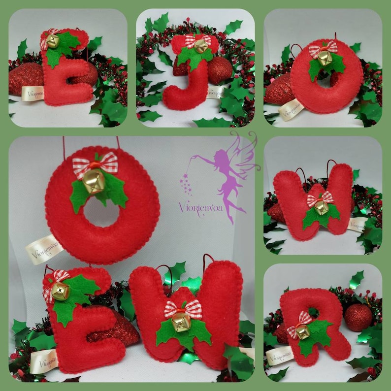 Felt Letters Christmas Tree Ornaments Christmas Letters with Etsy