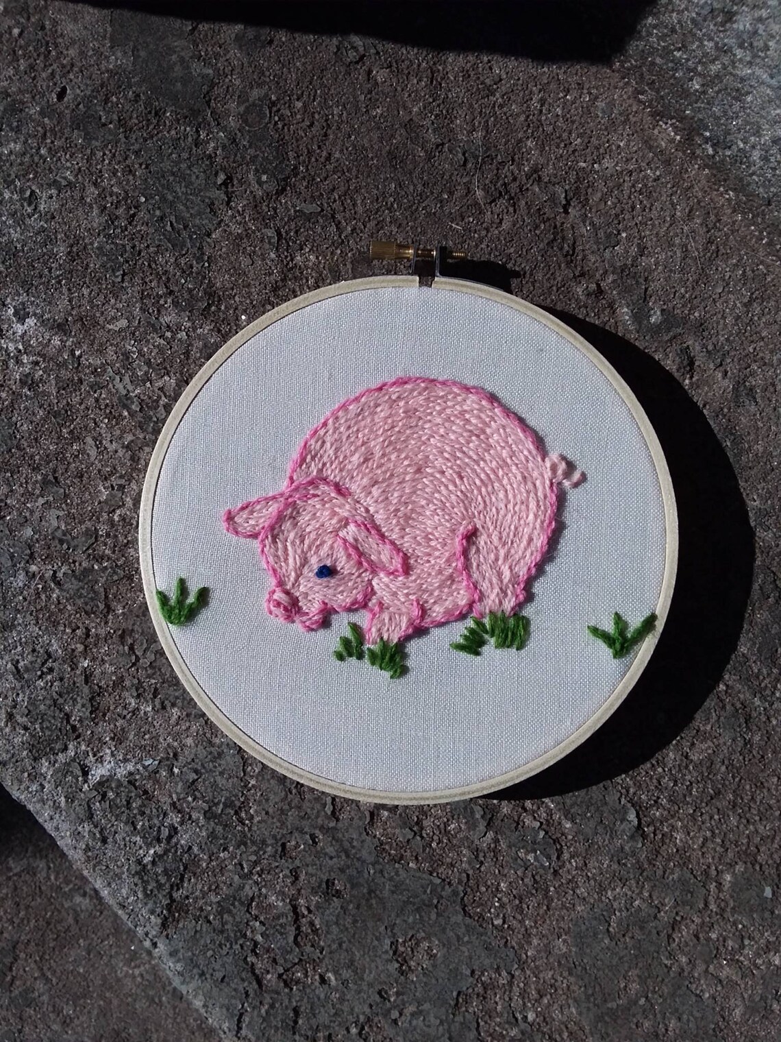 Pig hand embroidery pig art piggy picture crewel embroidery  etsy Pig hand embroidery pig art piggy picture crewel embroidery  etsy
