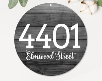 Address Sign | Metal House Number Sign | Metal Door Sign | Personalized Street Sign | Metal House Number Round Sign | Housewarming Gift