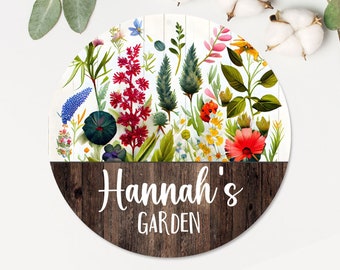 Personalized Garden Sign | Metal Garden Sign | Personalized Metal Gardening Sign | Mom Garden Sign | Wildflowers | Mom Gift | Gardener Gift