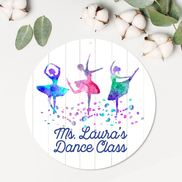 Dance Teacher Door Sign | Metal Dance Class Sign | Personalized Ballerina Metal Door Hanger | Ballet Dancers Sign | DanceTeacher Gift