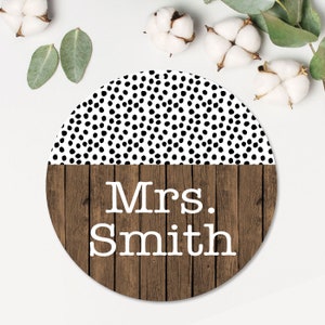 Teacher Door Sign | Metal Classroom Sign | Personalized Metal Door Hanger | Teacher Appreciation | Rustic Spots | School Teacher Gift