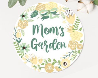 Personalized Garden Sign | Metal Garden Sign | Personalized Metal Farm Sign | Mom Garden Sign | Yellow Flowers | Mom Gift