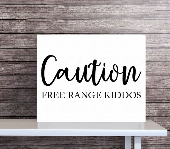 Free Range Kiddos Farmhouse Art Family Sign Rustic Etsy