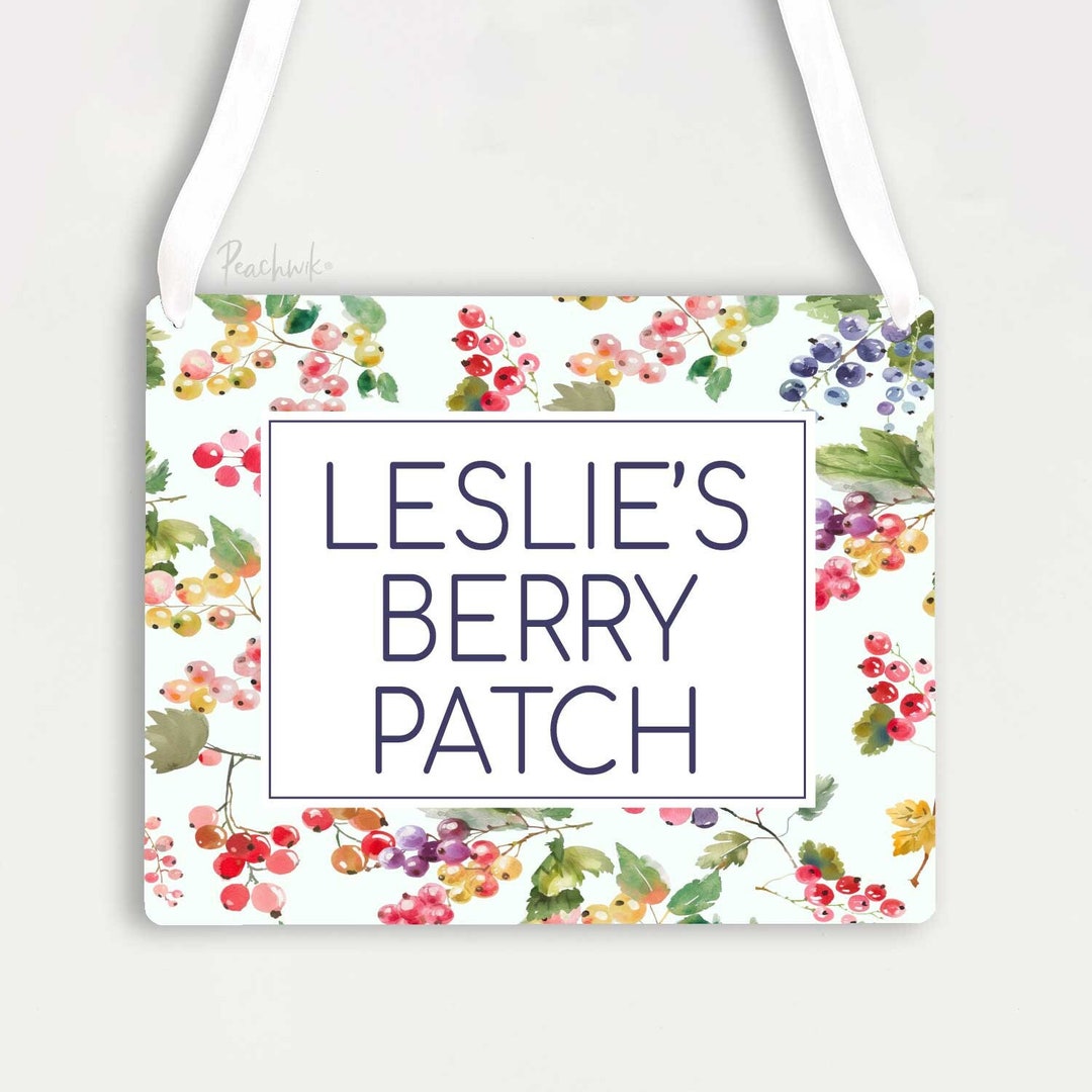 Garden Name Sign Metal Berry Patch Garden Sign Personalized Gift Sign ...