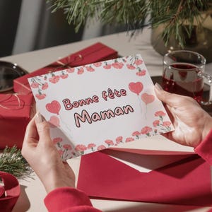 Carte de voeux, fête des mères, cadeau, offrir à sa maman, carte digitale, téléchargement numérique