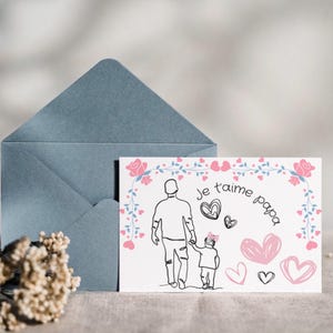 Greeting card, Father's Day, gift, give to your dad, downloadable card, digital card, I love you dad