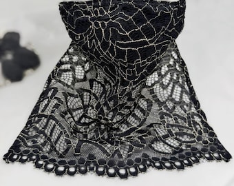 Black and Gold Lace Face Veil: Gothic Neck Gaiter Mouth Mask Gifts for Her