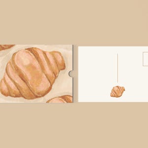 5 Sets of Breakfast Digital Postcards  - Illustrated Food Art, Aesthetic Postcard Download, Travel Gift Idea