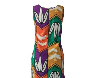 Vintage Multi-Colored Short Shift Dress