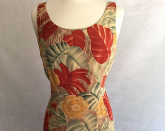 Floral Silk Sheath Dress