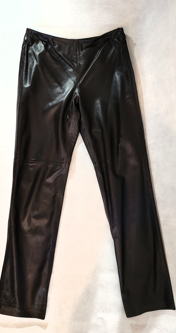 Hugo Buscati Brown Leather Pants - Gem