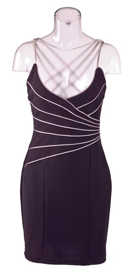 black and white strappy dress