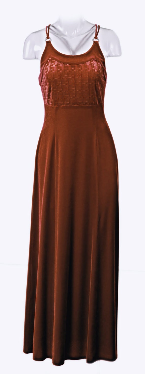 Red Velvet Gown/Maxi Dress - image 1