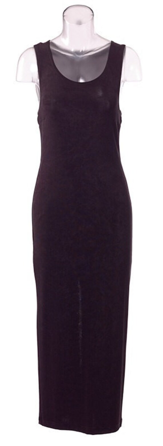 Black Jersey Midi Tank Dress - Etsy