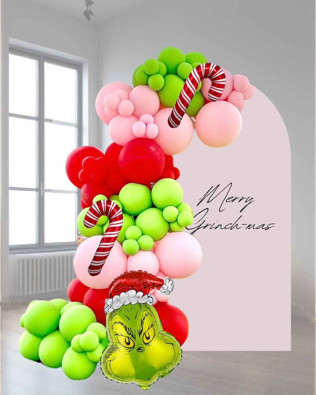 Spring Grinch Arch Grinch-mas, Red, Pink and Green Balloon Arch Kit, DIY Garland Kit ...