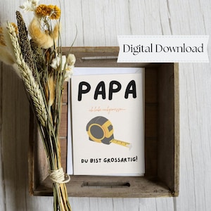 Karte Vatertag Maßband großartig Papa Geschenk
