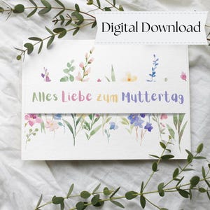 Carte de fête des mères Fleurs Tous mes meilleurs vœux Carte postale carte de fête des mères