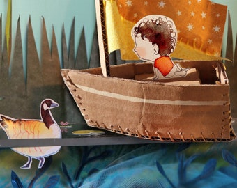 Pond PRINTABLE Adventure Digital Wall Art | Children's Bedroom | Baby Nursery | Whimsical Woodland Illustration