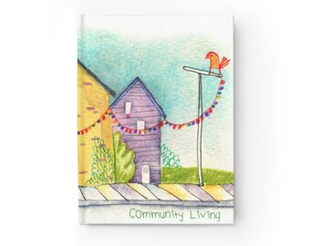 Community Living | Watercolor | Journal - Blank