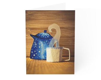 Cozy Coffee | Folded Blank Greeting Cards (1, 10, 30, and 50pcs)