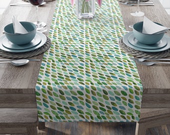 Green Leaf Table Runner (Cotton, Poly)