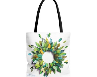 Green Leaf Collage | AOP Tote Bag