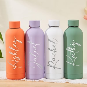 Personalized Name Water Bottle, Drink Bottle, Engraved Stainless Steel Water Bottle, Insulated Water Bottle, Bachelorette Party Gifts