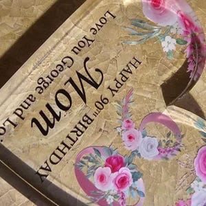 Personalised Acrylic Plaque,Custom Engagement Gift Or Anniversary Gift For Couple,Parents,Mr & Mrs Engaged Calendar Keepsake Gift Plaque