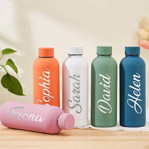 Personalized Stainless Steel Water Bottle Engraved Water Bottle Insulated Travel Bottle Sports Water Bottle Groomsman Gift Bachelorette Gift