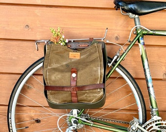 1971 Vintage Swiss Breadbag Bicycle Pannier (High Set)