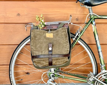 1981 Vintage Swiss Breadbag Bicycle Pannier (High Set)