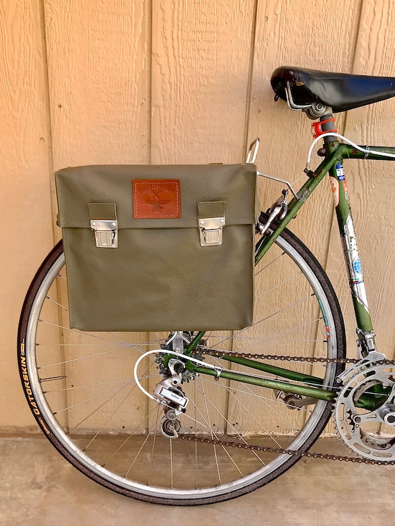 Vintage Swiss Vinyl Messenger Bag Bicycle Pannier