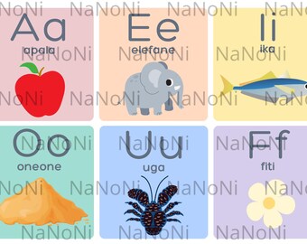 Niuean Alphabet Flashcards