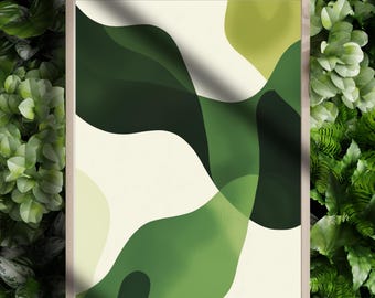 Green Abstract Giclée Art Print: Modern Home Decor