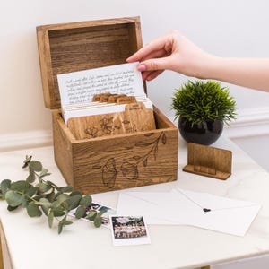 Caja personalizada para tarjetas y fotos de boda, recuerdo de boda, letrero para libro de visitas, regalo de compromiso