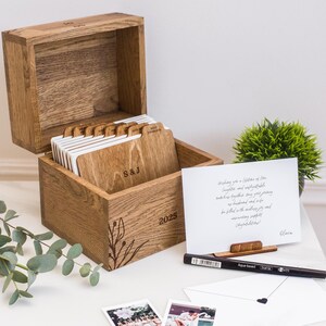 Libro de firmas de boda alternativo, caja de madera para tarjetas de memoria, caja de recuerdo para novia, regalo de boda personalizado