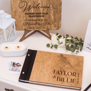 Wedding Guest Book Custom Reception Book, Wedding Photo Album For Instax And Polaroid, Engagement Or Wedding Gift