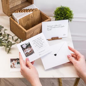 Caja de recuerdos de boda, letrero para libro de visitas de boda, caja para tarjetas de boda, regalo para el séptimo aniversario, tarjetas de consejos para la novia