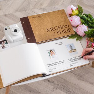 Personalized Polaroid Guest Book Wedding Sign In Journal Instax Guest Book Signage Custom Wedding Gift