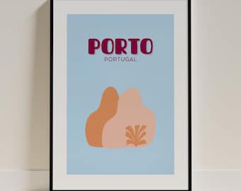 Porto Portugal Poster – Modern Colorful Wall Art for Digital Download