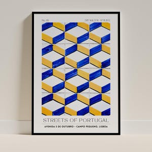 Azulejos Poster – Lisbon Tiles Wall Art | Portugal Print | Digital Download Printable Poster