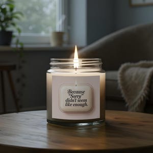 Sorry Candle, Scented Candle Gift, Apology Candle, Unique Candles, Gift For Her, Forgiveness, Funny Candles, Apology Gift, Scented Candles