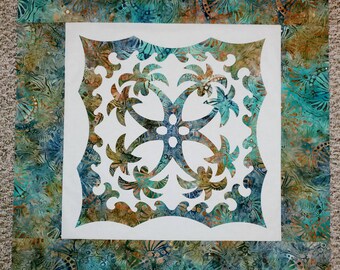 - PDF download Quilt pattern Trip Around the Caribbean x 88 in size 68 in