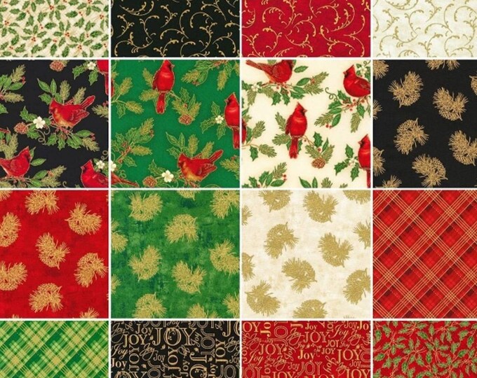 Winter's Grandeur 8 Fat Quarter Bundle by Liza Bea Studio for Robert