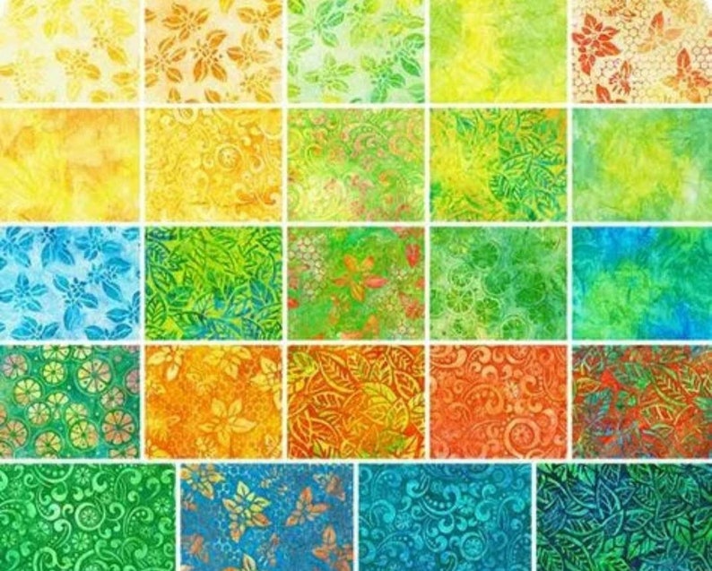 Quilt Top Fabric Summer Zest Artisan Batiks Robert Kaufman Etsy