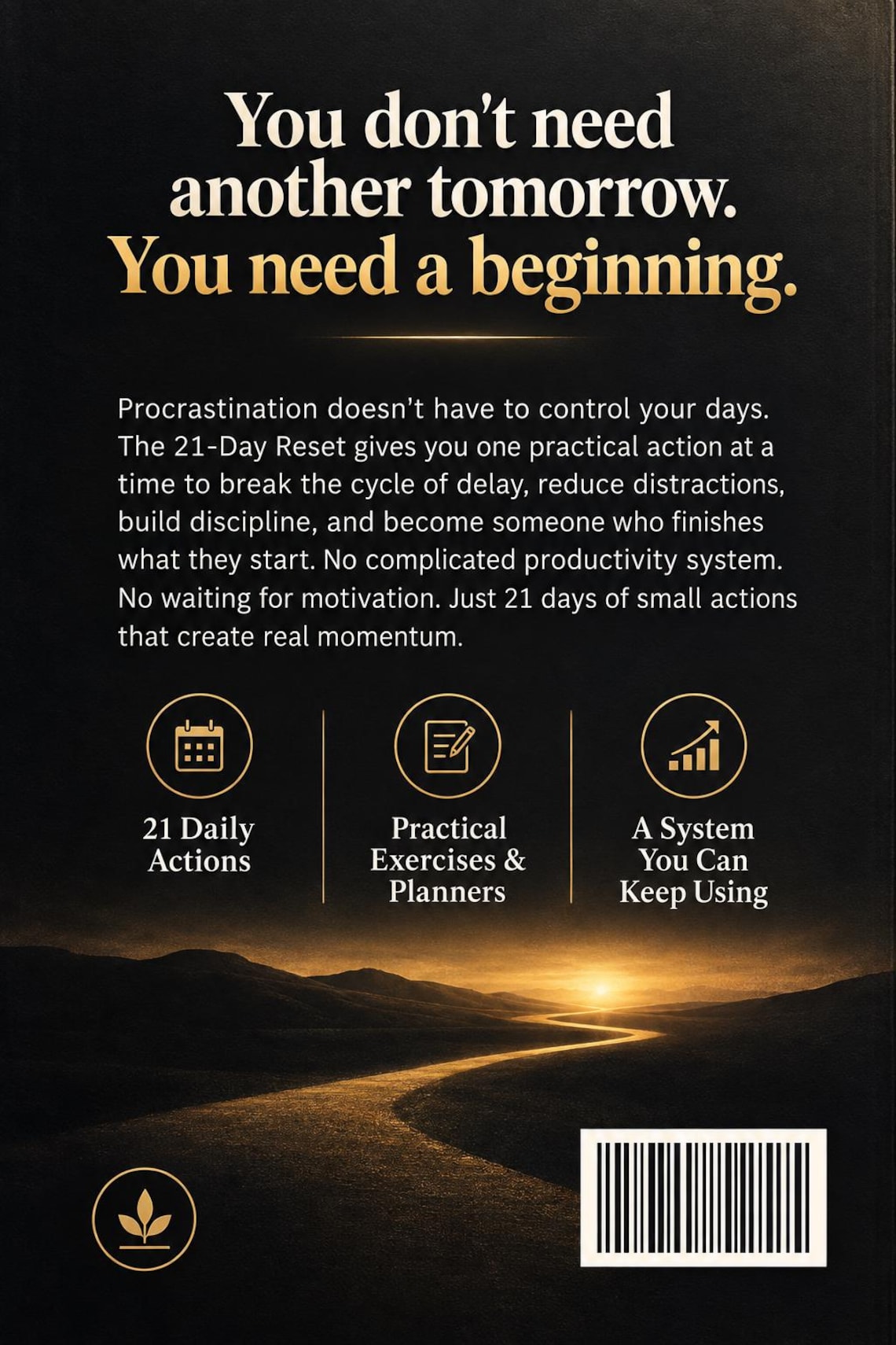 Stop Procrastinating 21-Day Reset Back Cover
