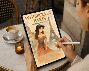 Paris Fashion Malbuch: Chic Style Malseiten (Digitaler Download)