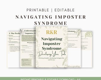 Bearbeitbares Toolkit für das Imposter-syndrom | Selbstwertgefühl | Druckbare und bearbeitbare PDF-Datei